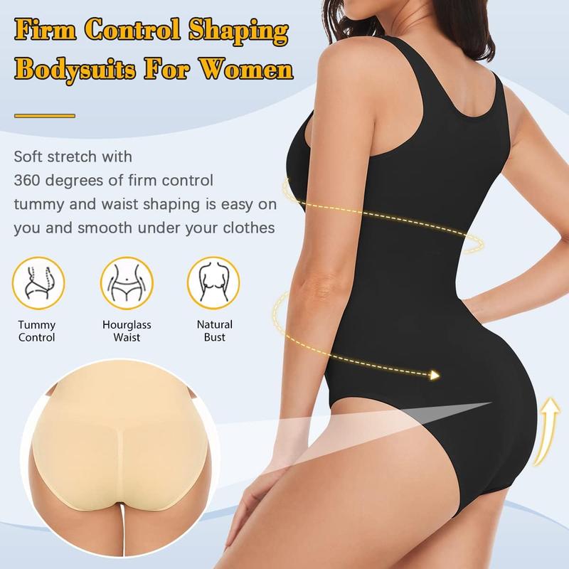 Bodysuit for Women - Tummy Control Seamless Tops  Butt Lifting Shapewear Bodysuits