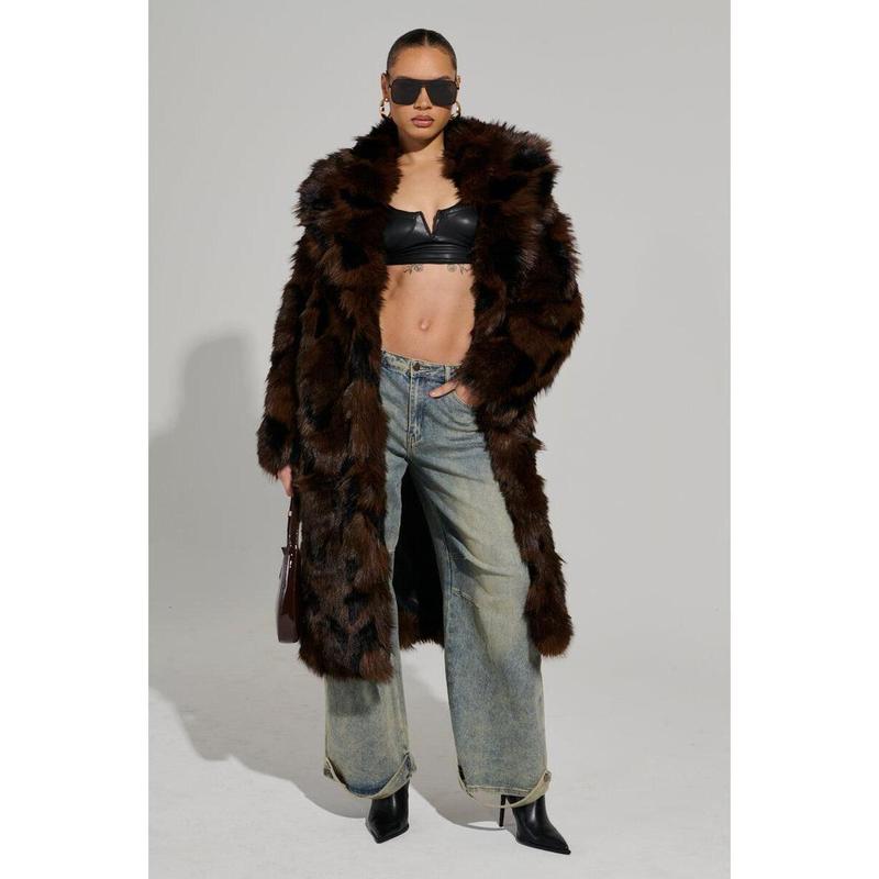 AUSTIN FAUX FUR TRENCH