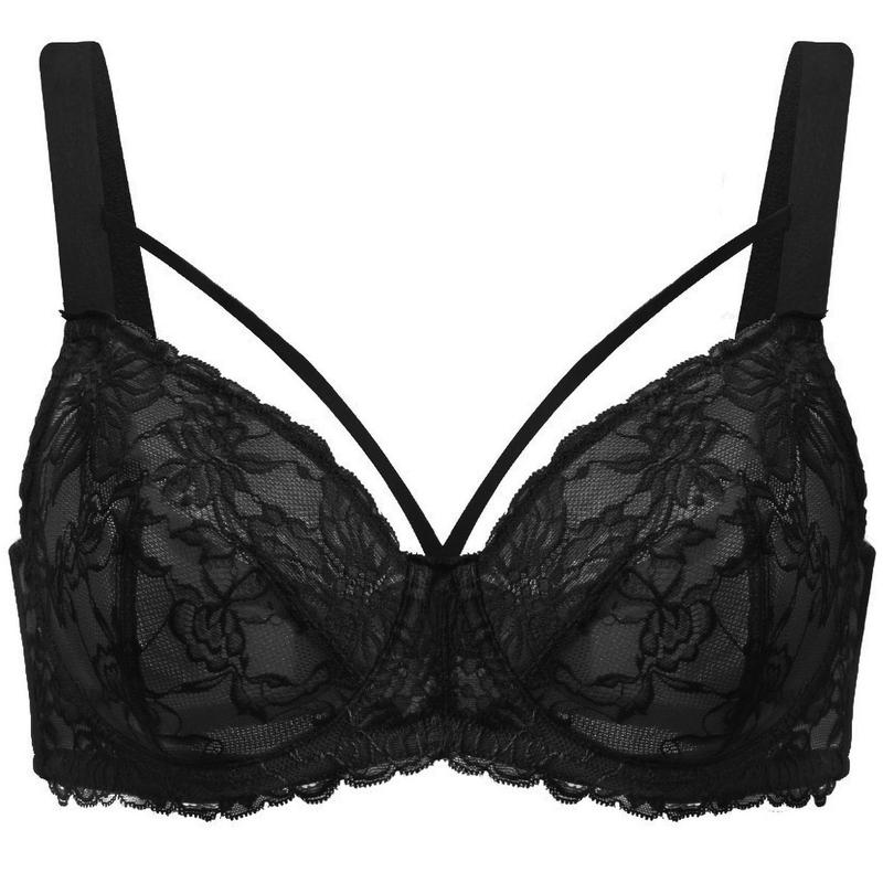 Live Only HSIA Pretty In Petals Unlined Strappy Floral Lace Unpadded Plus Size Underwire Bra