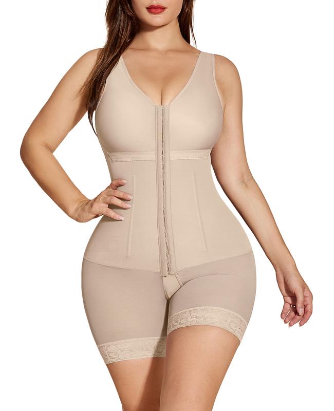 SHAPEASY Fajas Colombianas Shapewear for Women's Full Body Basic Garment Girdles Vneck Bodysuit Womenswear Underwear