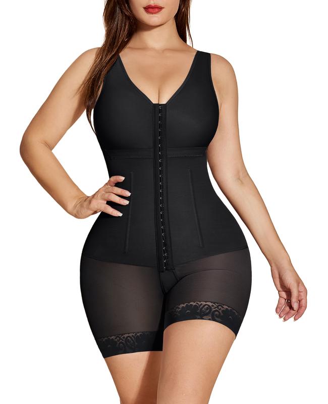 SHAPEASY Fajas Colombianas Shapewear for Women's Full Body Basic Garment Girdles Vneck Bodysuit Womenswear Underwear