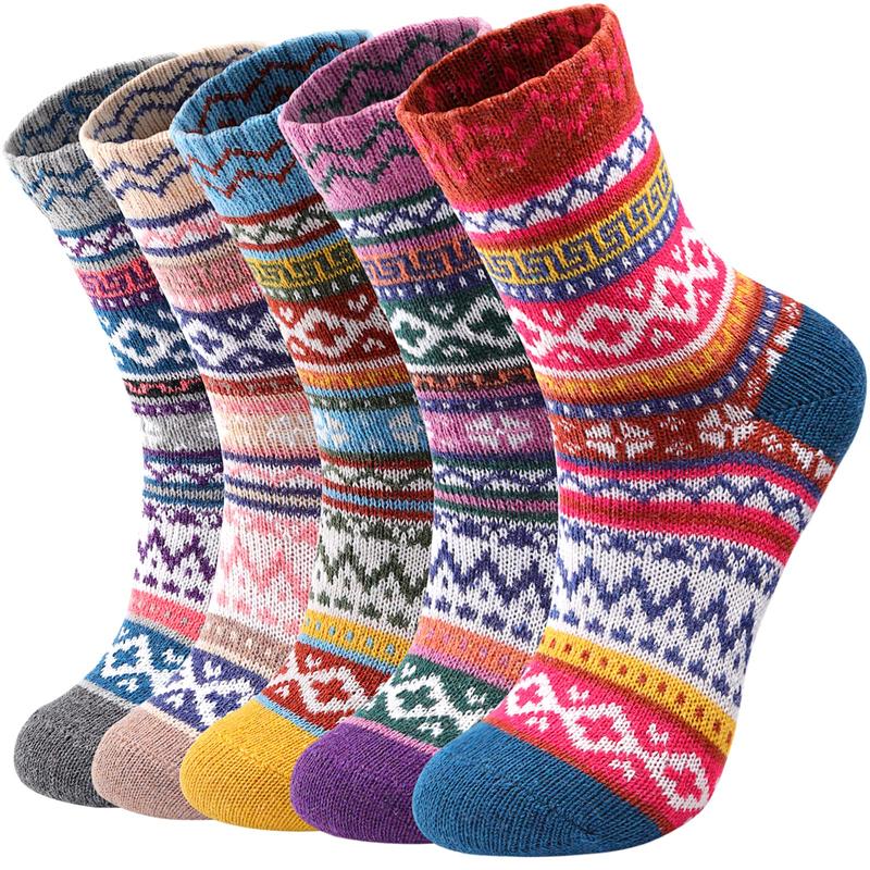 Wool Socks - Winter Warm Wool Socks for Women Men, Soft Cozy Socks, Thick Knit Crew Socks Boot Socks for Women Men,Christmas gift