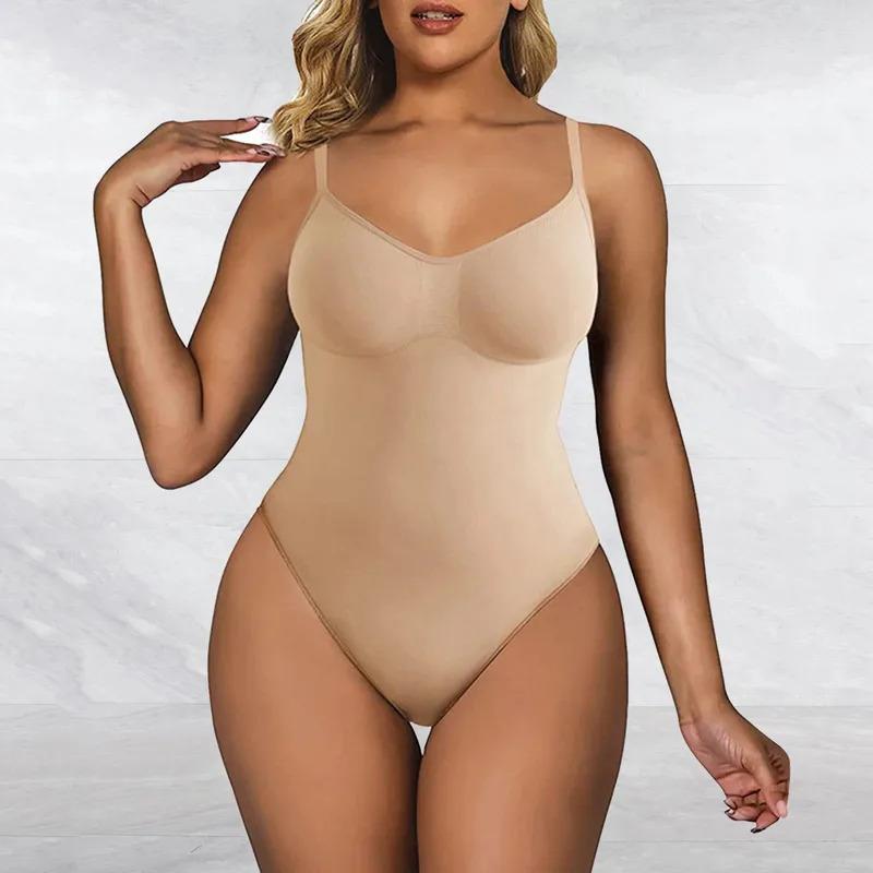 Shaping Bodysuit Womens Seamless Slimming Control Body One-Piece Shapewear Plus Size Camisole Jumpsuit Tight Corset Bodysuit