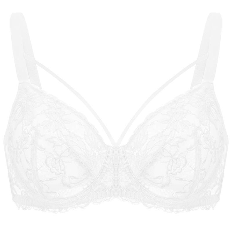 Live Only HSIA Pretty In Petals Unlined Strappy Floral Lace Unpadded Plus Size Underwire Bra