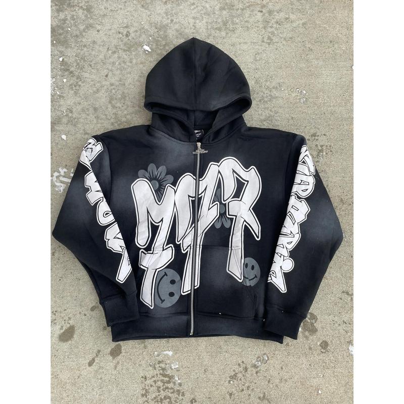 Euphoric V2 Graffiti Zip Up - Black