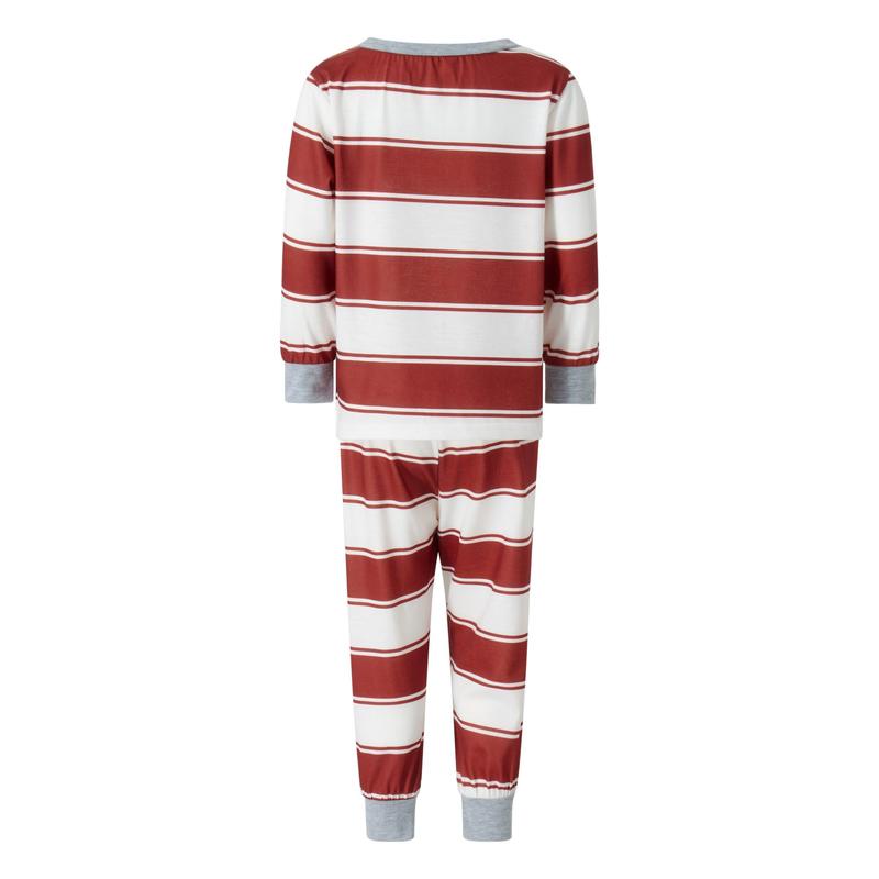 Matching Christmas Pajamas For Family Long Sleeve O Neck Tops + Striped Pants or Long Sleeve Striped Jumpsuit