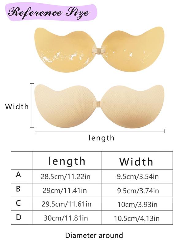 Women's Reusable Strapless Invisible Push Up Bra Insert, Comfortable Anti-slip Sticky Bra Pad, Lingerie Accessories for Daily Wear