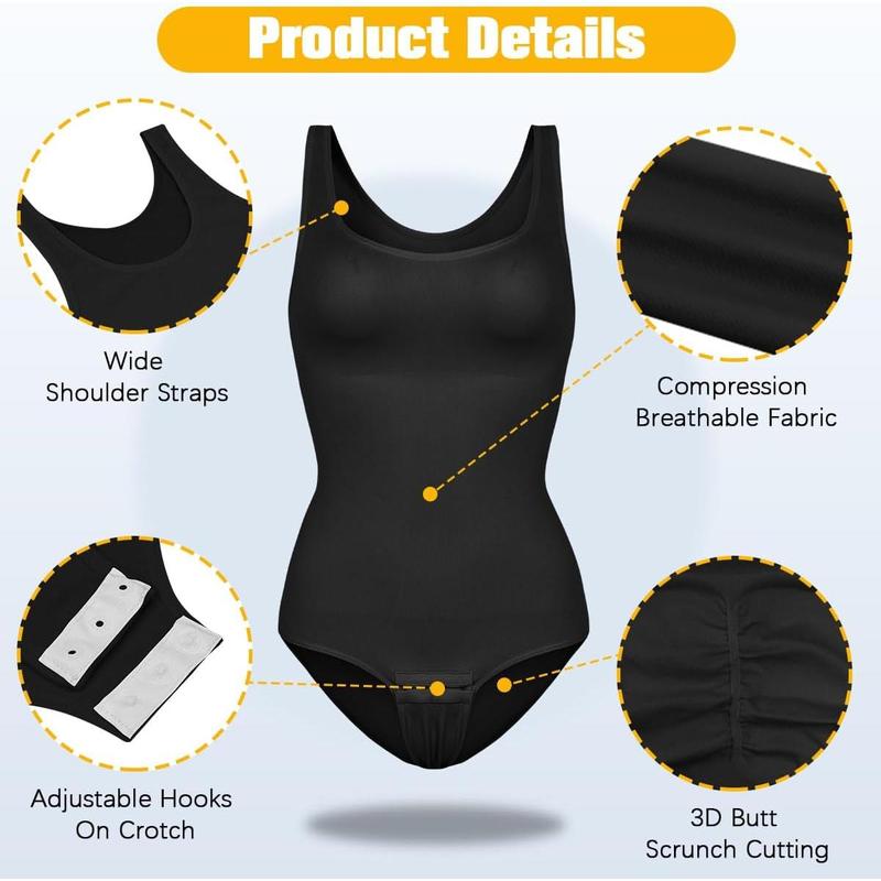 Bodysuit for Women - Tummy Control Seamless Tops  Butt Lifting Shapewear Bodysuits