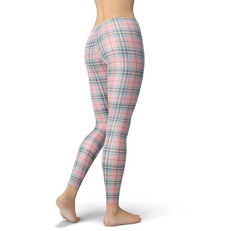 Spring Pastels Plaid Leggings