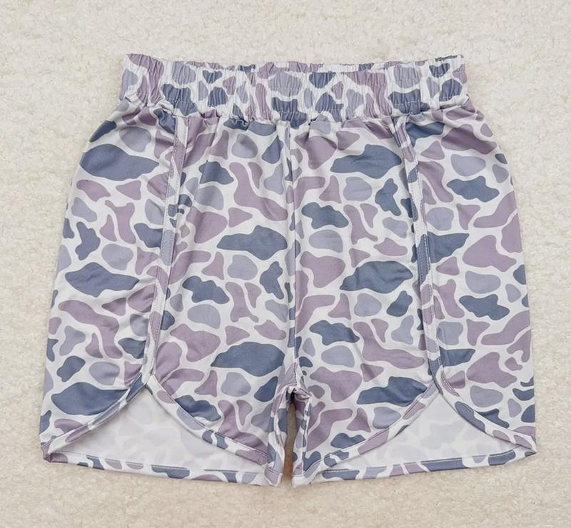 Adult Women's Camouflage Shorts for Summer Comfort Silky Womenswear Outdoor Bottom Stretchy Fabric Print