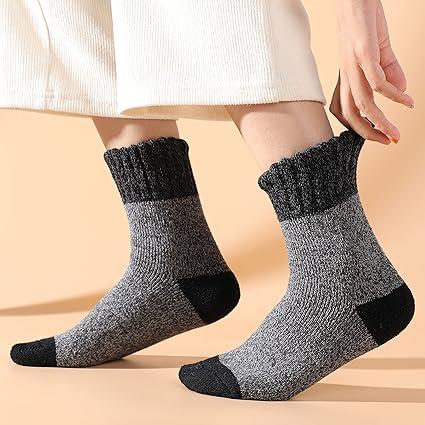 Socks, 3 Pairs Soft Comfortable Warm Socks, Women's Socks for Fall & Winter, Home Decor & Festive Supplies Thick Winter Warm Wool Socks