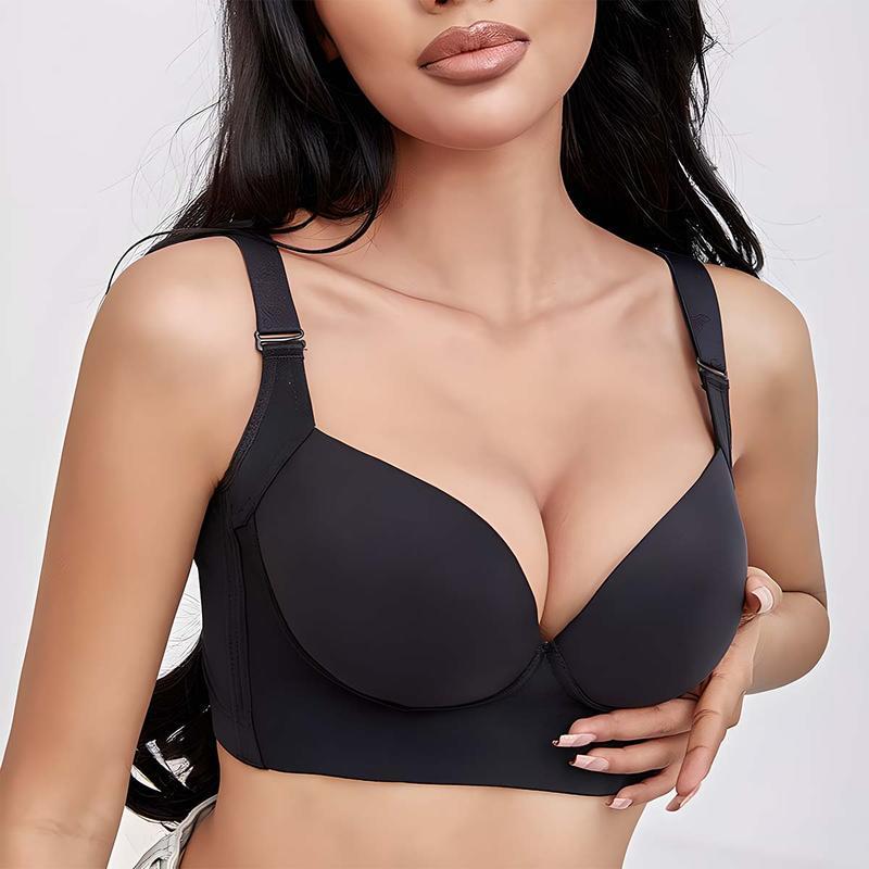 [Black Friday] Plus Size Push Up Back Smoothing Bra Hide BackFat Full Coverage Comfort Seamless Bra