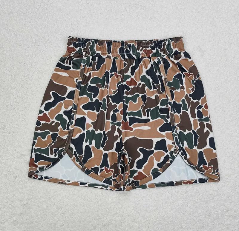 Adult Women's Camouflage Shorts for Summer Comfort Silky Womenswear Outdoor Bottom Stretchy Fabric Print