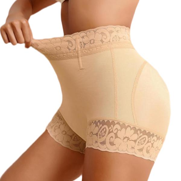 [Christmas Deals] Women's Plain Contrast Lace High Waist Compression Shapewear Panty Shorts, Waist Trainer Womenswear Comfy Tummy Control Butt Lift Shaper Clothes Panties