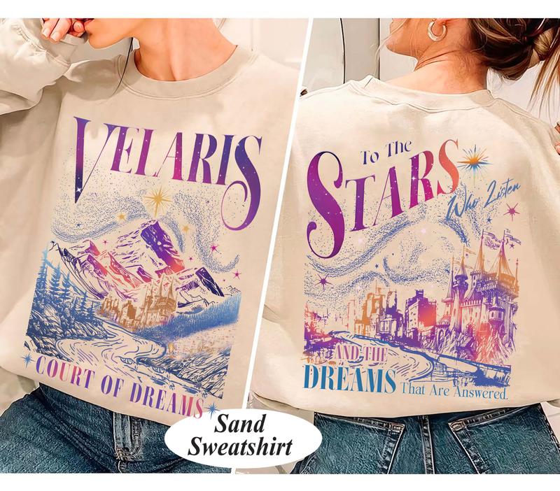 Velaris City of Starlight Comfort Colors Shirt, The Night Court Shirt, Court Of Dreams, City Of Starlight Acotar Merch Top Womenswear Athletic Collar