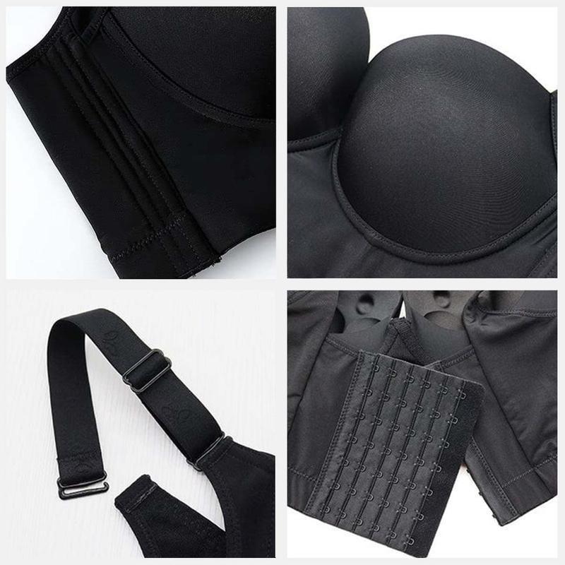 [Black Friday] Plus Size Push Up Back Smoothing Bra Hide BackFat Full Coverage Comfort Seamless Bra