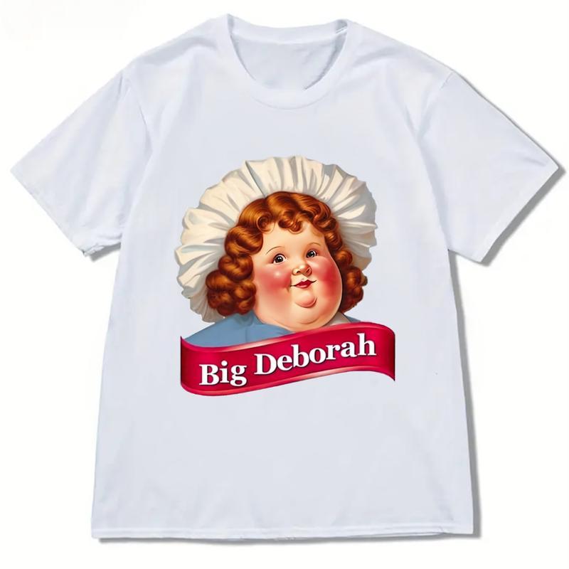 Big Deborah Shirt, Full Color, For Men, For Women, Gift For Her, Women's Top, Casual, Cotton Tee Womenswear