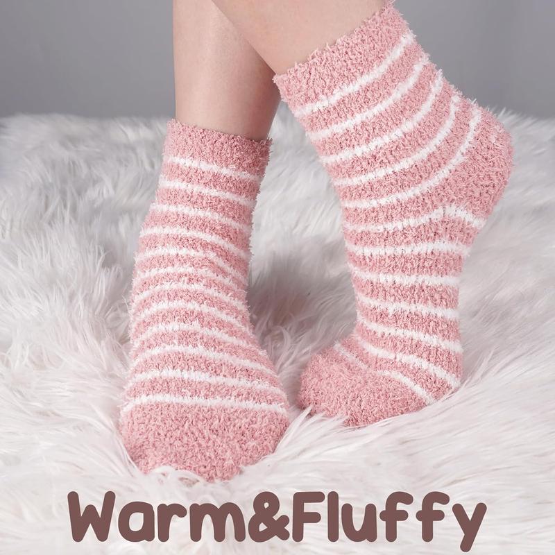 Stocking Stuffers for Women Fuzzy Socks - Christmas Gifts for Mom Soft Fluffy Sock Slipper Gifts for Teen Girls Her