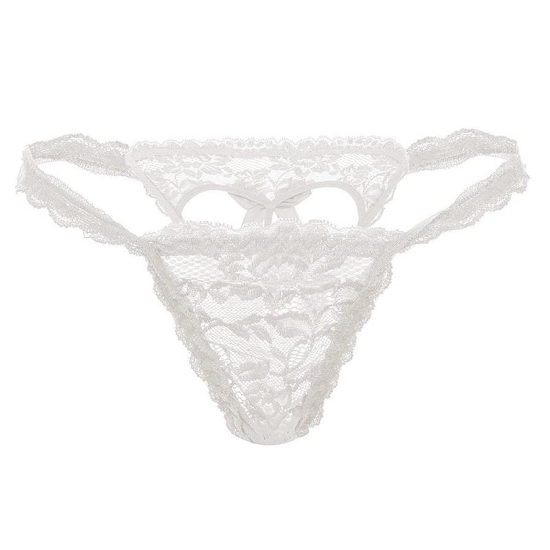 Sexy Women's T-Back Lace Pattern Bowknot Valentine's Day Christmas Gift sexy panty sexy knicker lingerie Comfort Panties Spandex Womenswear Cute Floral Frill Petite