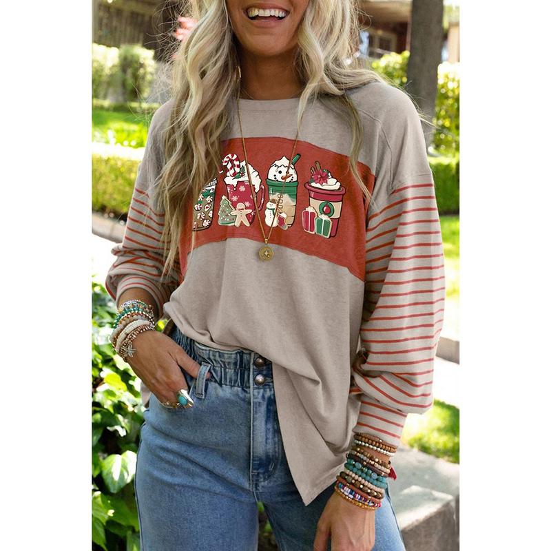 Dokotoo Christmas Sweatshirts for Women Merry Christmas Graphic Cute Long Sleeve Xmas Holiday Pullover Shirt Tops Christmas Season T-shirt Christmas Shirt Giftideas Christmasgift