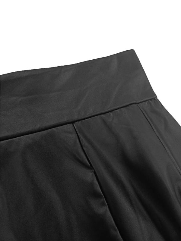 Women's Solid Split Thigh A Line Skirt, Fashion Casual Long Skirt for Daily Outdoor Wear, Women's Bottoms for Fall & Winter