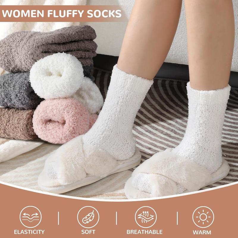 Womens Fuzzy Socks Fluffy Socks Women Winter Cozy Socks Warm Slipper Socks Home Sleeping Socks for Women fuzzy sock