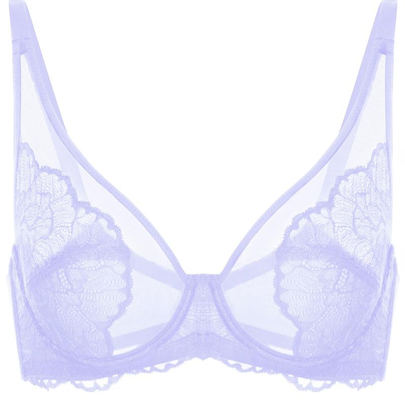 HSIA Blossom Plus Size Soft Lace Full Coverage Women Unlined Underwire Bra Mesh Soft Womenswear