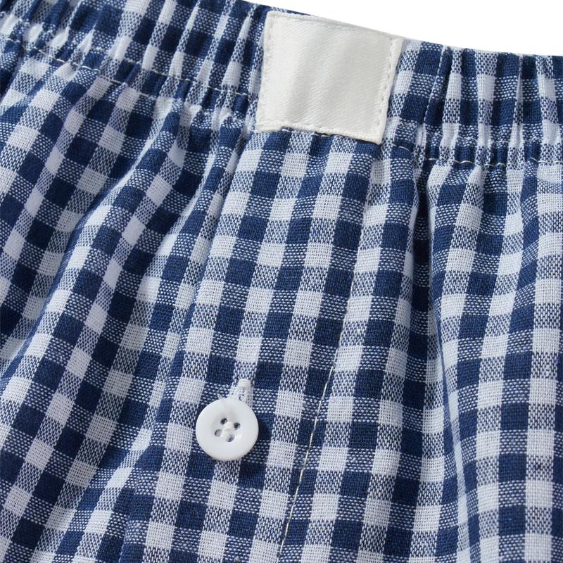 Plaid boxers shorts two-pack Women’s Plaid Print Shorts Elastic Low Waist Button Front Lounge Shorts Boxers Streetwear， Lady Fabric Underwear Womenswear，Back To School Outfits