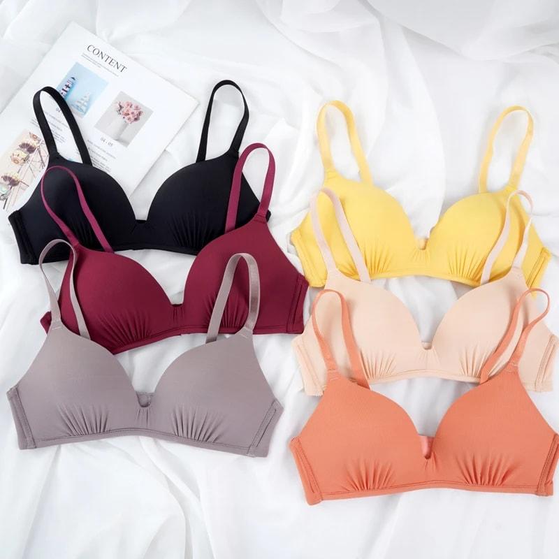 Seamless Bras for Women Push Up Bras No Wire Brassiere A B Cup Underwear Sexy Bralette Three Quarters(3 4 Cup) Lingerie