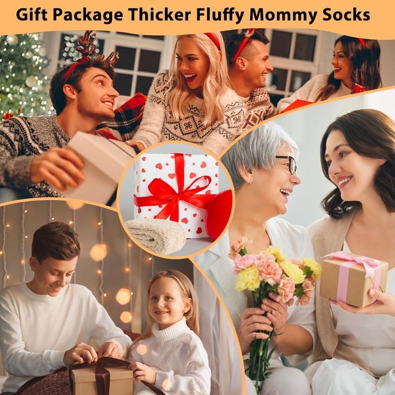 Fuzzy Socks for Women & Men Cozy Fluffy Soft Socks with Grips Non Slip  Crew Socks Warm Winter Slipper Socks 4 Pairs