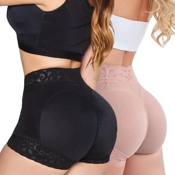 [Christmas Deals] Women's Plain Contrast Lace High Waist Compression Shapewear Panty Shorts, Waist Trainer Womenswear Comfy Tummy Control Butt Lift Shaper Clothes Panties