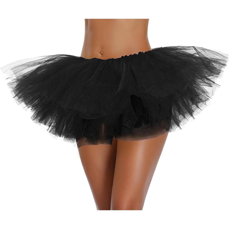 Women's, , Adult Classic Elastic 3, 4, 5 Layered Tulle Tutu Skirt