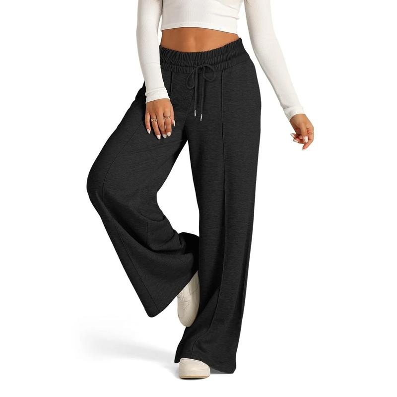 Women's Yoga Loose Pants Elastic Low Rise Drawstring Sweatpants  Fall Casual Wide Leg Trousers with Pockets Running Joggers