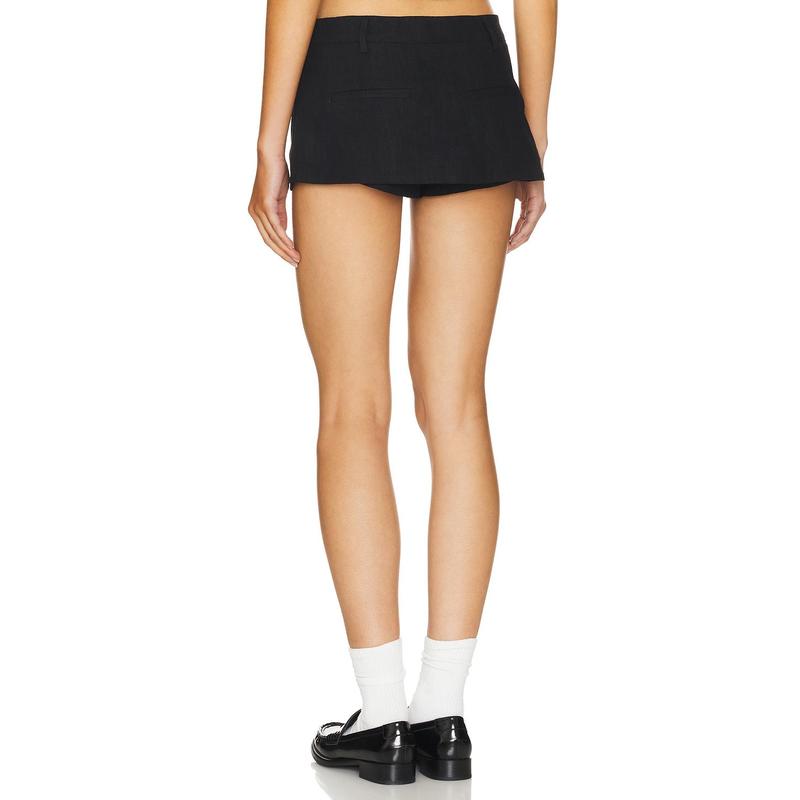 LIONESS Rhode Mini Skirt in Black