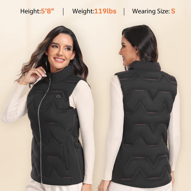 Vofuoti Christmas Gifts for Women Heated Vest Women, Heated Down Vest with Battery Pack and 3 Heating Levels, Heating Vest Clothes for Outdoor