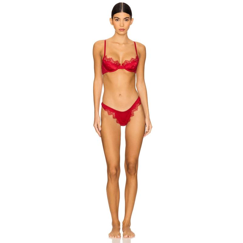 KAT THE LABEL Sorrento Underwire Bra in Red