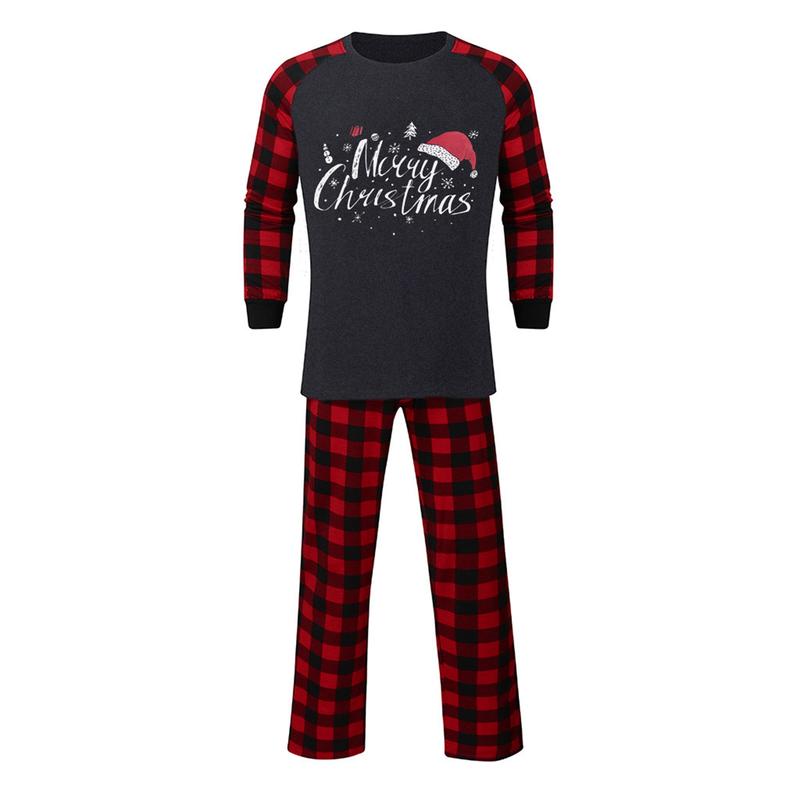 Family Christmas Matching Pajamas Set Red Plaid Adults Baby Long Sleeve Party Loungewear