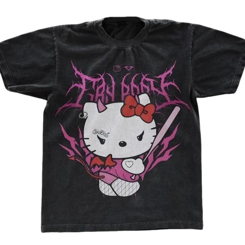 CRYBABY KITTY T-Shirt, Cute Shirt, Vintage Unisex Graphic T-Shirt y2k Top Womenswear