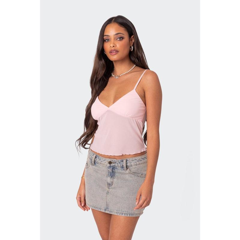 Serafina Sheer Mesh Tank Top