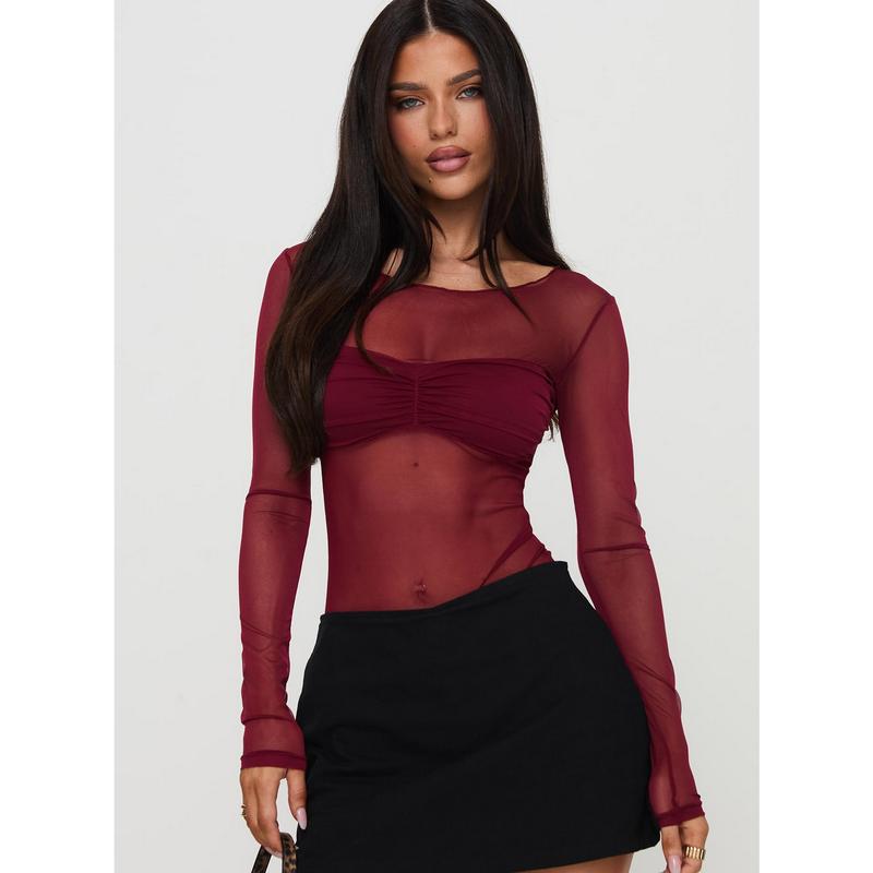 Duet Bodysuit Burgundy