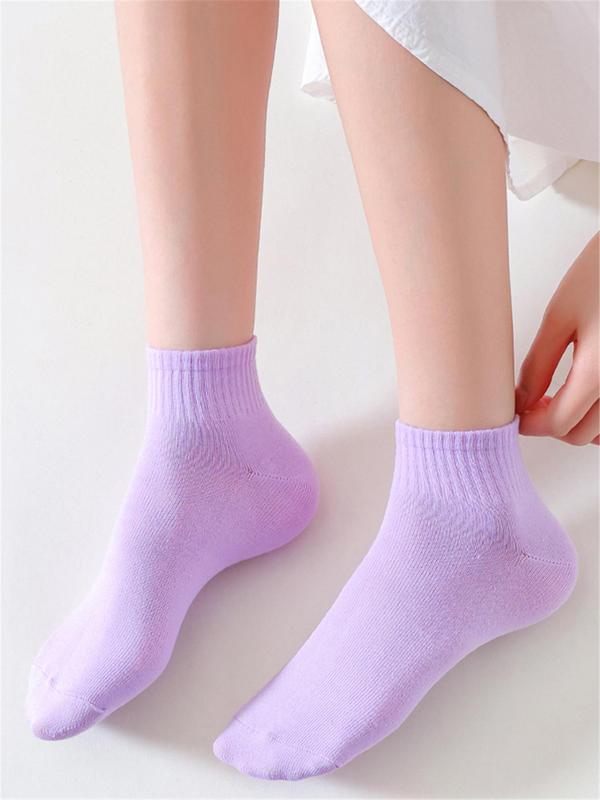 Women's 10 Pairs Multicolor Crew Socks, Casual Moisture Wicking Socks, Soft Comfy Breathable Socks for All Seasons Daily Wear