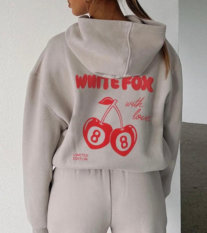 White Fox Tracksuit Hoodie Women White Fox Clothes  White Fox Sweatshirt Womens Casual Everyday Comfort Womenswear Love Style