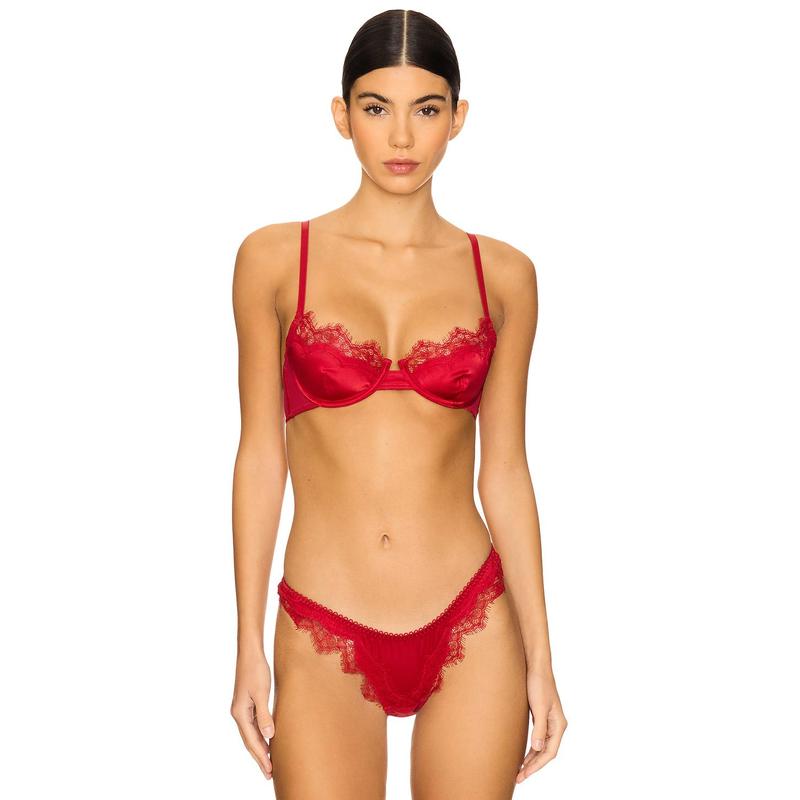 KAT THE LABEL Sorrento Underwire Bra in Red