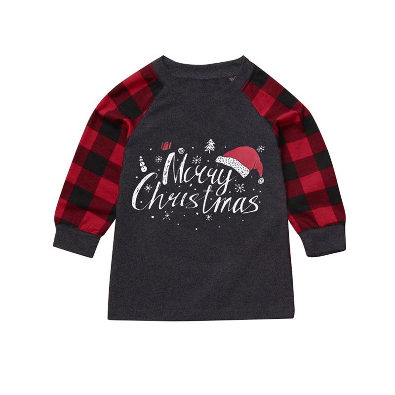 Family Christmas Matching Pajamas Set Red Plaid Adults Baby Long Sleeve Party Loungewear