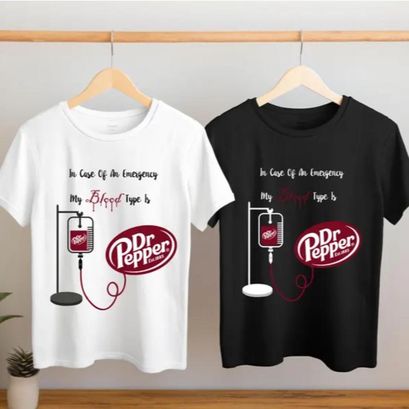 Dr. Pepper Shirt, My Blood Type is Dr. Pepper Sweatshirt, Cute Dr Pepper Shirt, Gift For Her, Soda Shirt