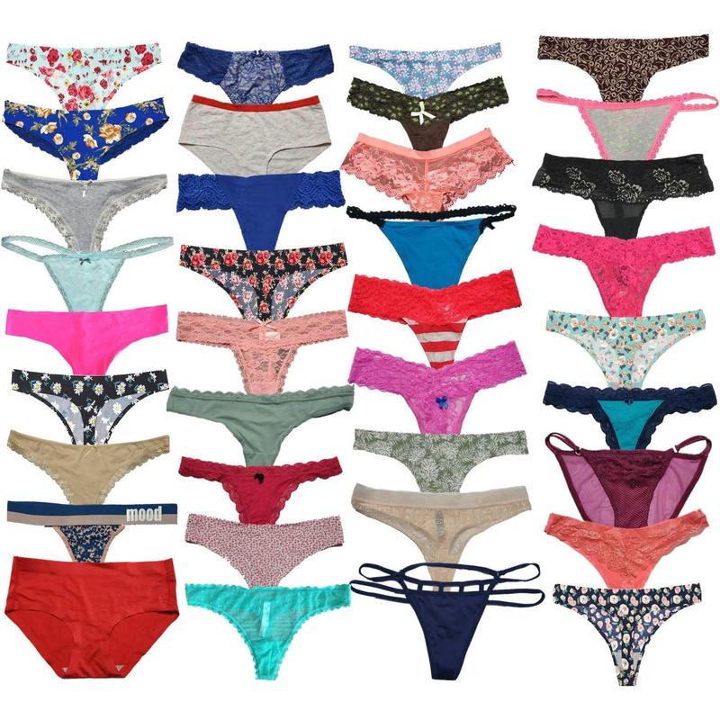 Variety Panties Thong Pack for Women Underwear Bikini Hipster G-String Tangas Assorted Multipack Thong