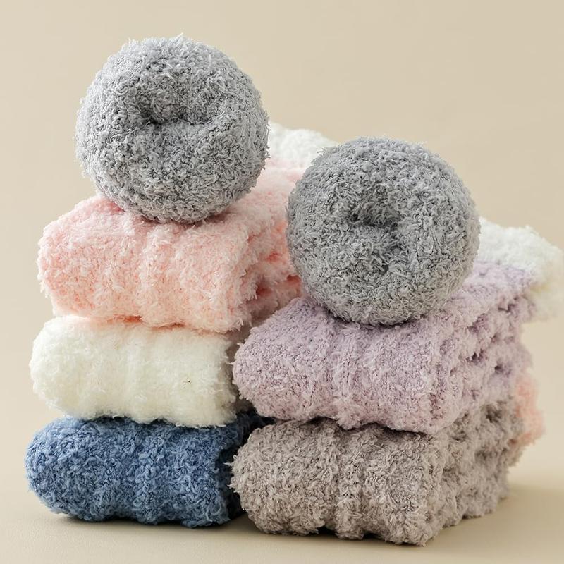 Women's Fuzzy Slipper Socks, Soft Cozy Winter Plush Socks, Warm Christmas Stocking Stuffer Gifts Comfy Womenswear Essential Everyday Fit