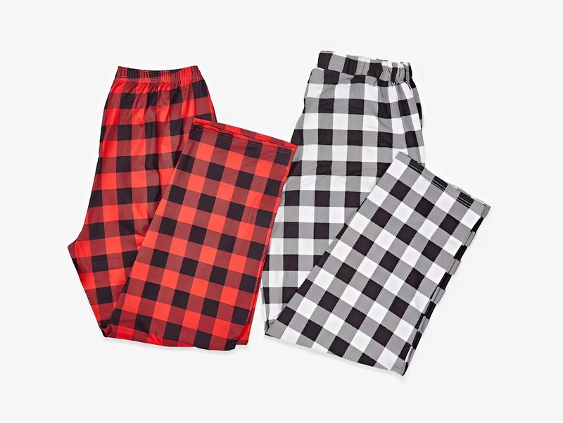 Multi Color Plaid Pajama Pants, Christmas Winter Adult Unisex Pajama Bottoms, Buffalo Plaid PJ Pants, Cute Pajamas Bottoms Jammies, Family Matching Pajamas Set