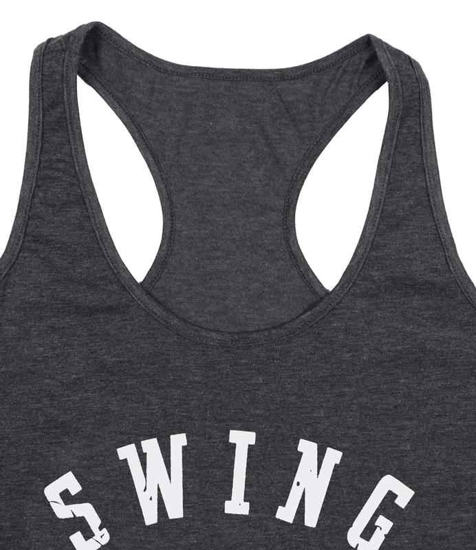 Baseball Shirt Women Swing for The Fences Racerback Tank Top BaseballCasual T Shirt Cotton Fabric Soft Beach Birthday Skinny Tube Underwear Lady Comfort Crewneck